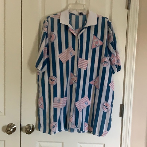 Ms Russ Striped & Sailor Pattern button down Shirt - Picture 1 of 5